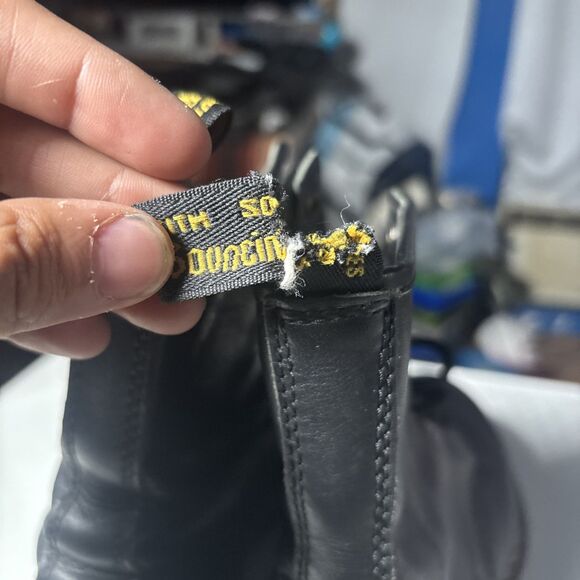 Dr Martens Doc 1460 Pascal Combat Boots Womens Size 7 US Black Flaws See Pics - Picture 8 of 15